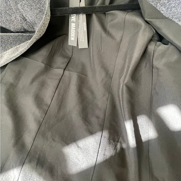 Steve Madden Women's Gray shiny Blazer Jacket - Picture 5 of 6